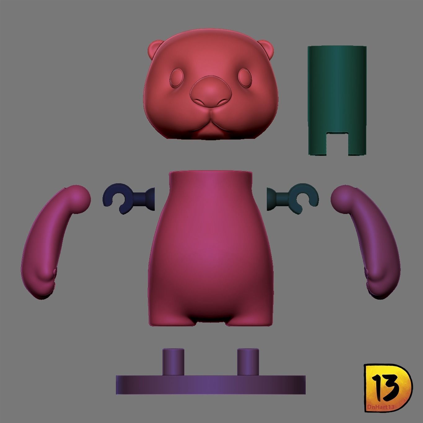 Party Animal Otta Otter 3D print model_3