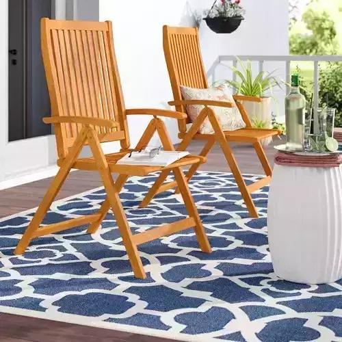Americo Eucalyptus Outdoor Dining Armchair 3D model