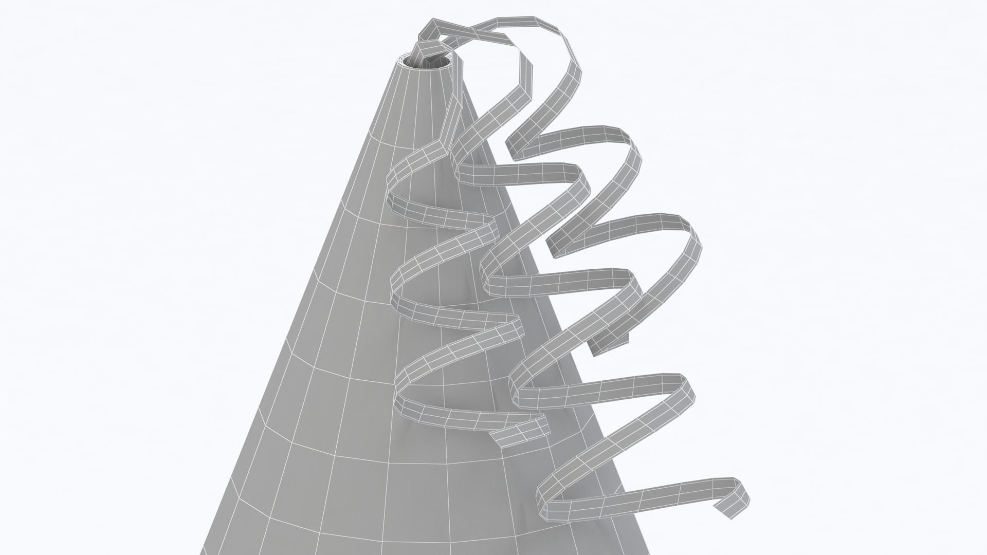 Party Hat sky blue 01 3D model_8
