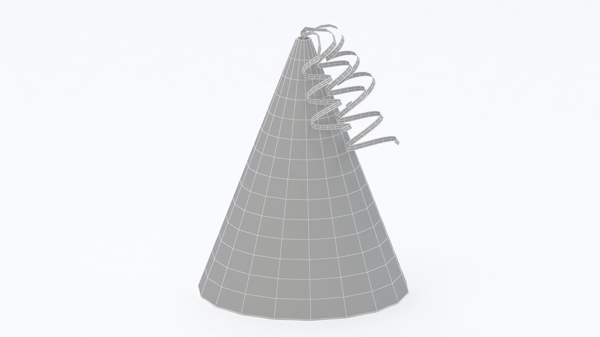 Party Hat sky blue 01 3D model_5