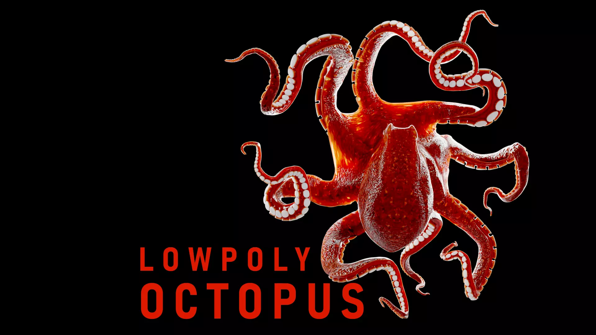 Animated Octopus Low-poly 3D model_0