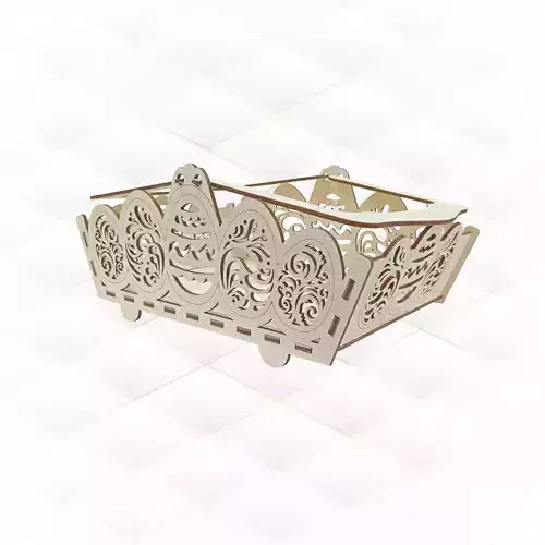 Easter Eggs Basket eggs silhouette svg dxf design laser cut