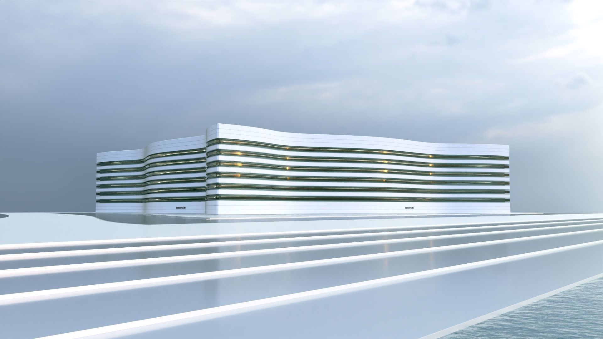 Futuristic Building Concept V2-04 3D model_3