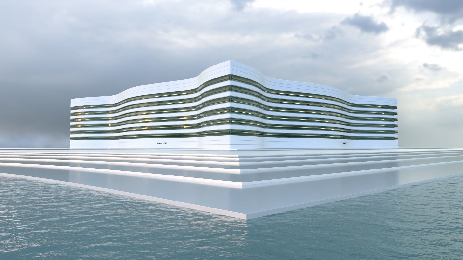 Futuristic Building Concept V2-04 3D model_5