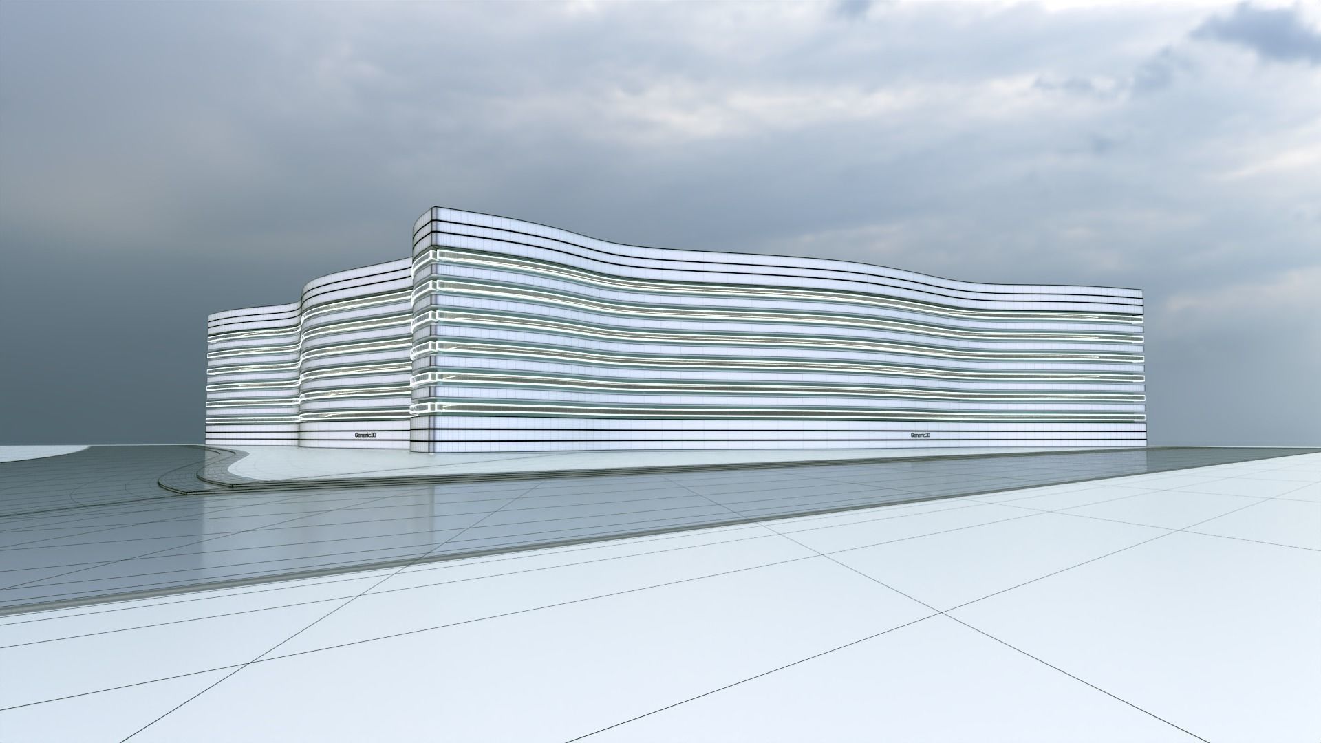 Futuristic Building Concept V2-04 3D model_13