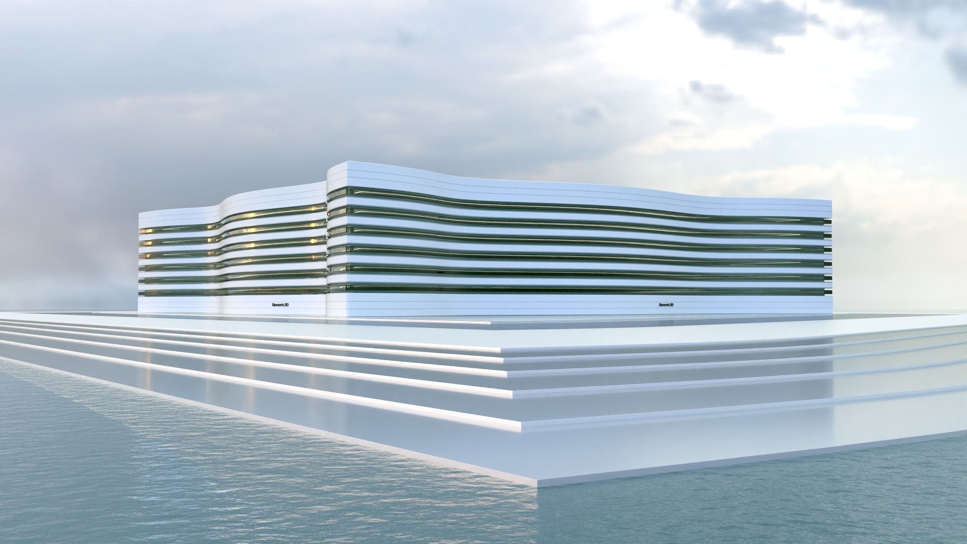 Futuristic Building Concept V2-04 3D model_7