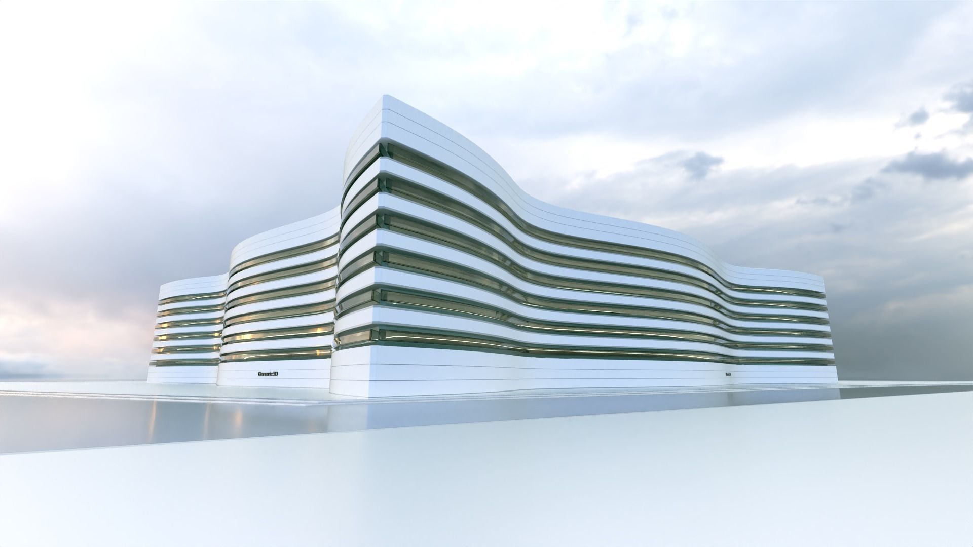 Futuristic Building Concept V2-04 3D model_9