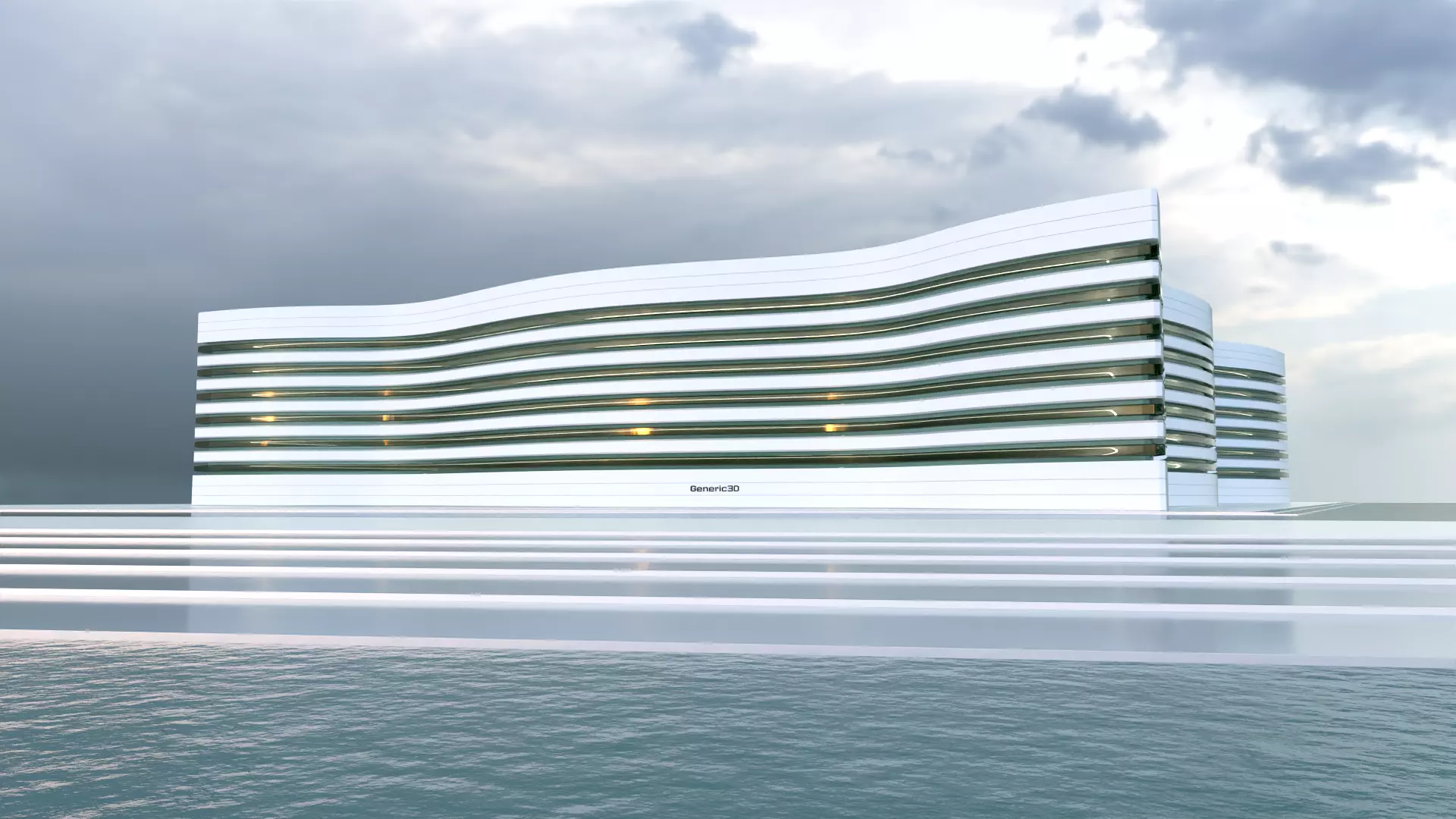 Futuristic Building Concept V2-04 3D model_0