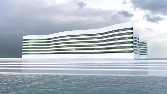 Futuristic Building Concept V2-04 3D model Futuristic Building Concept V2-04 3D model