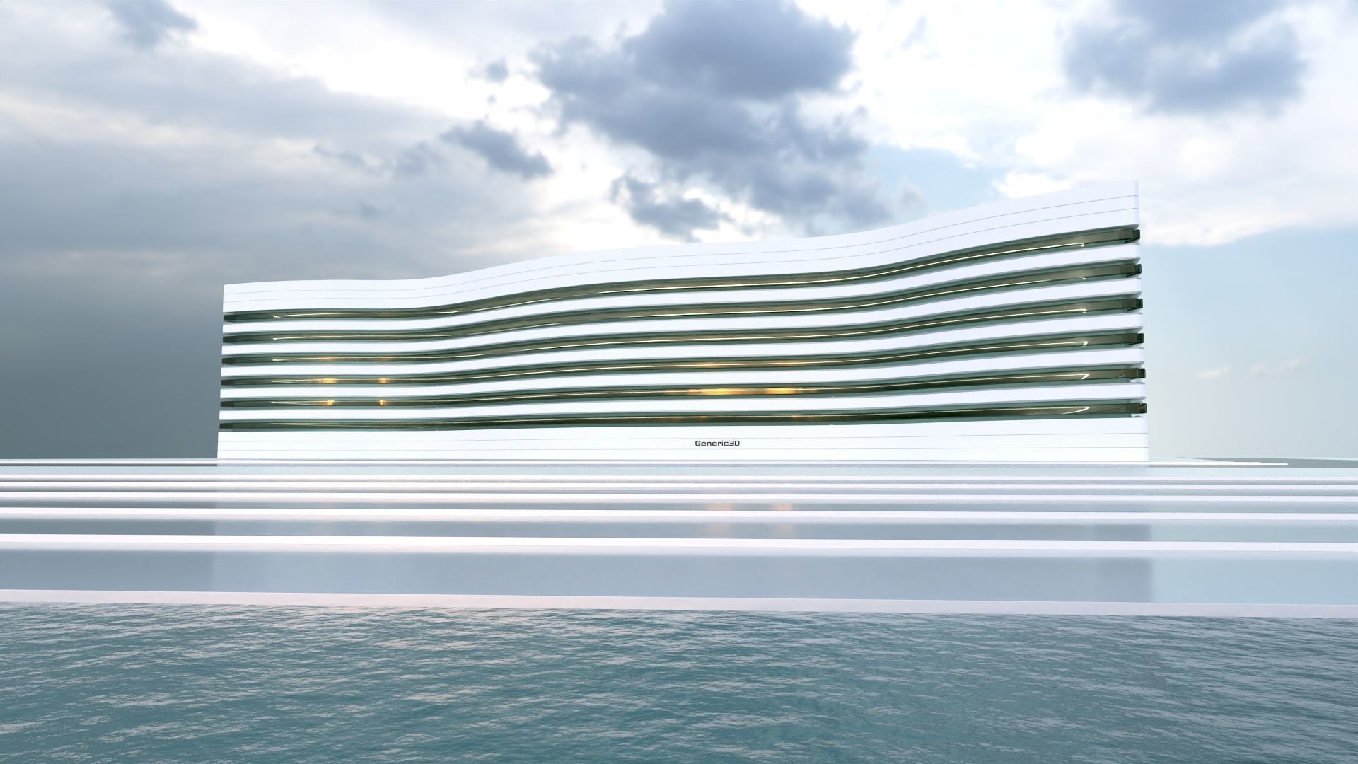 Futuristic Building Concept V2-04 3D model_4