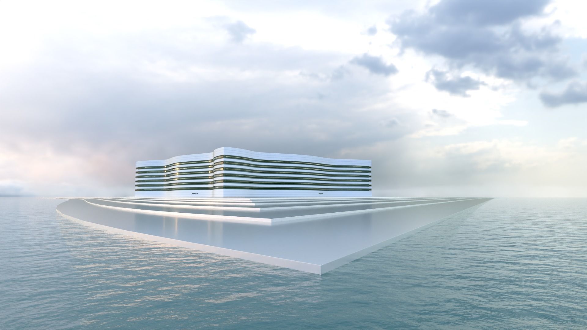 Futuristic Building Concept V2-04 3D model_10