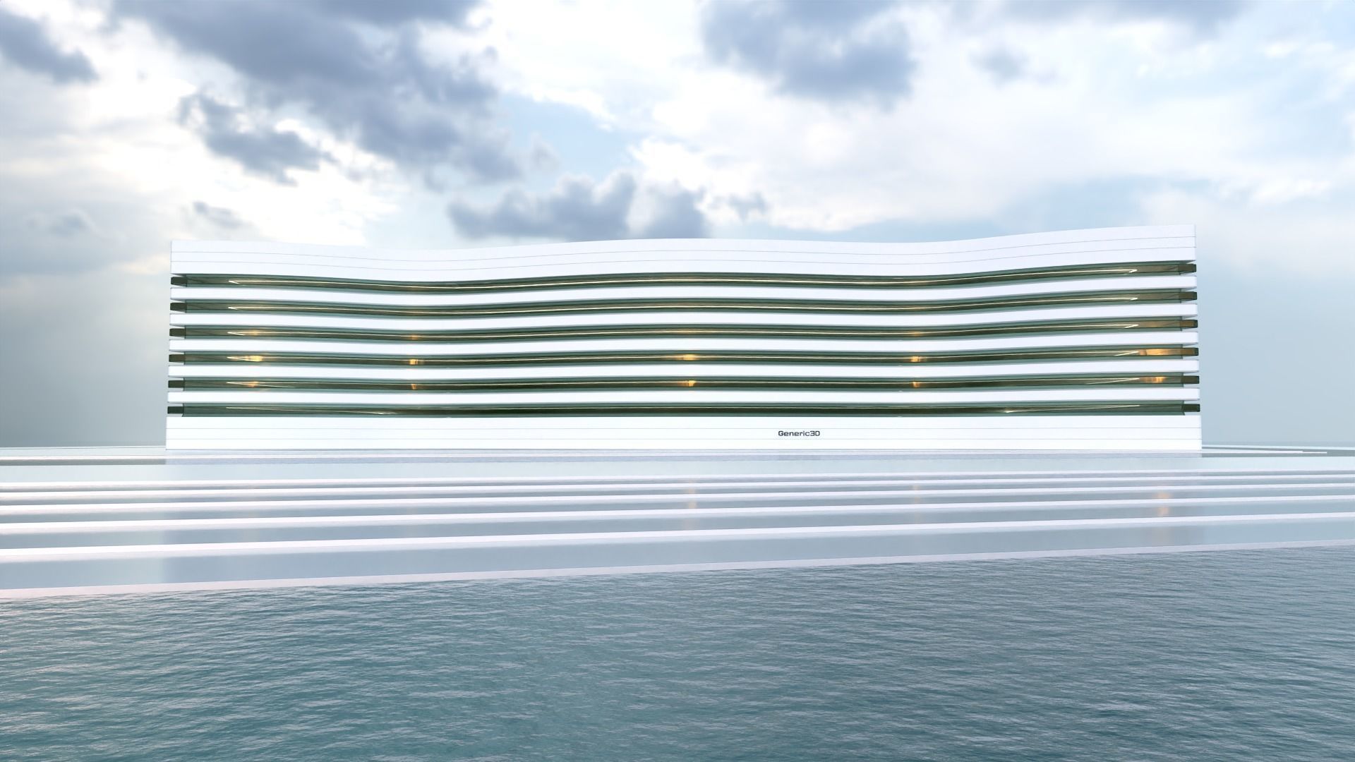 Futuristic Building Concept V2-04 3D model_2