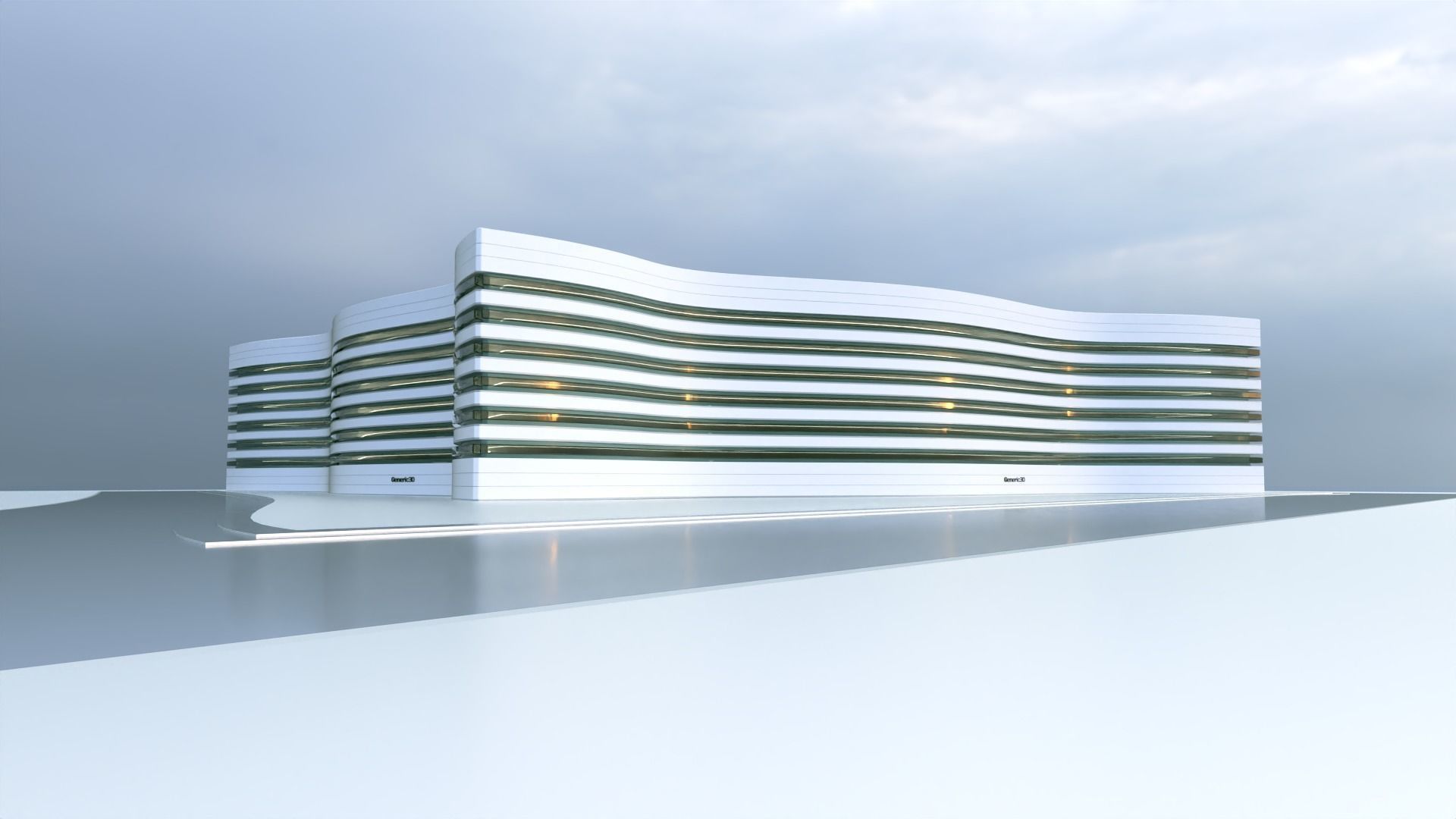 Futuristic Building Concept V2-04 3D model_1