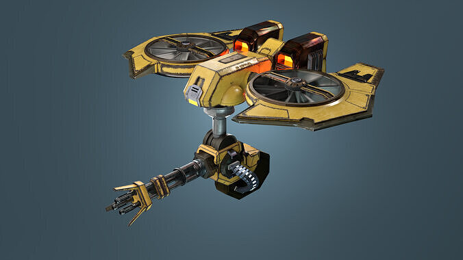 UAV01 Low-poly 3D model