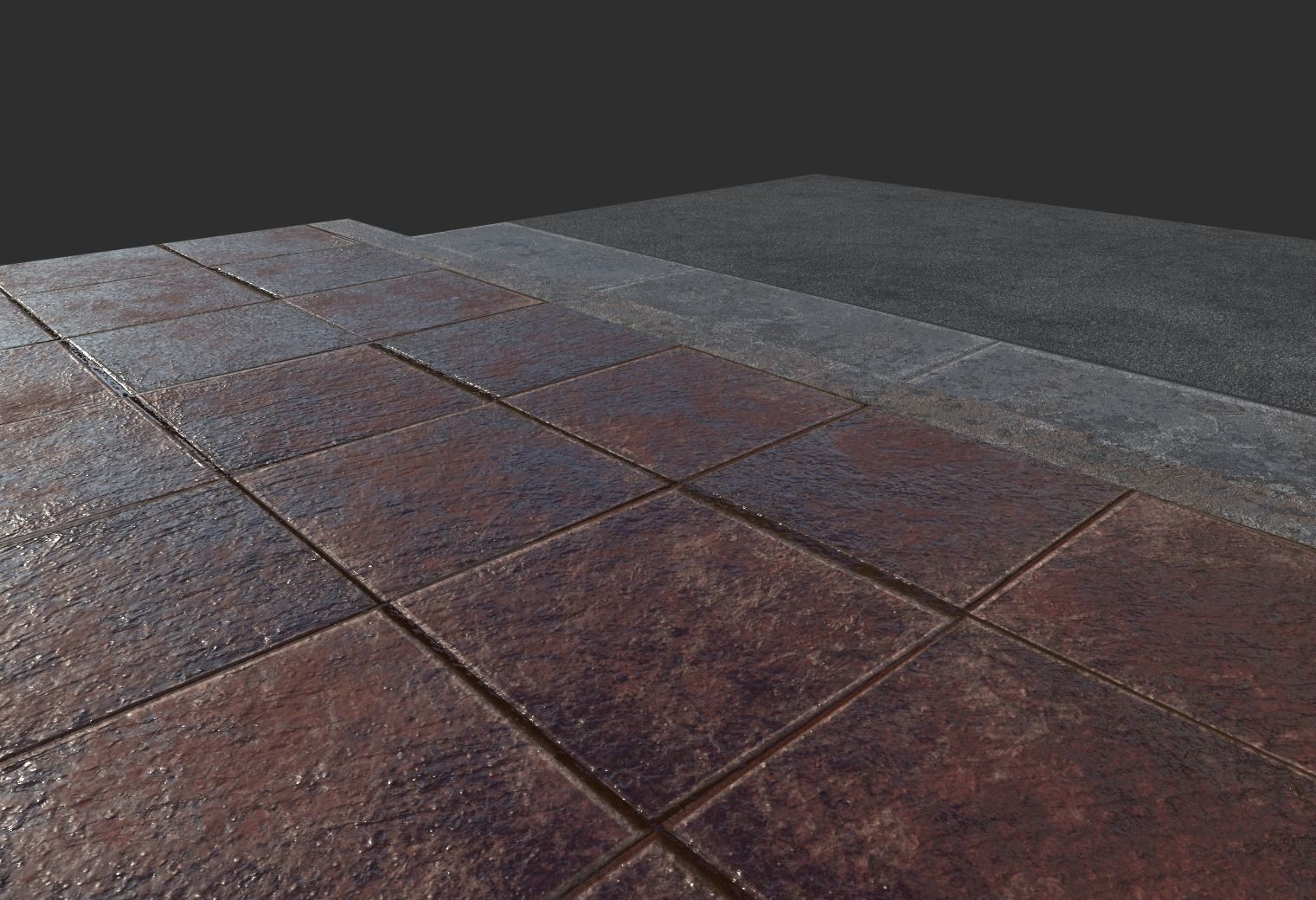 Road 3D model with PBR texture Low-poly 3D model_7