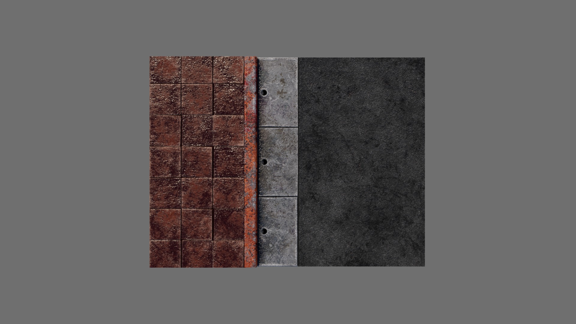 Road 3D model with PBR texture Low-poly 3D model_9