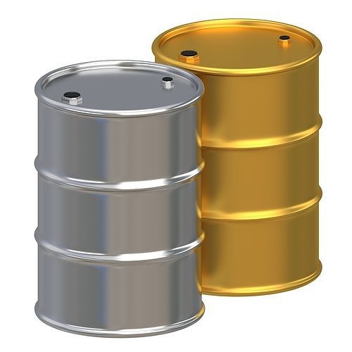 Barrel Gold And Stainless Steel 3D model