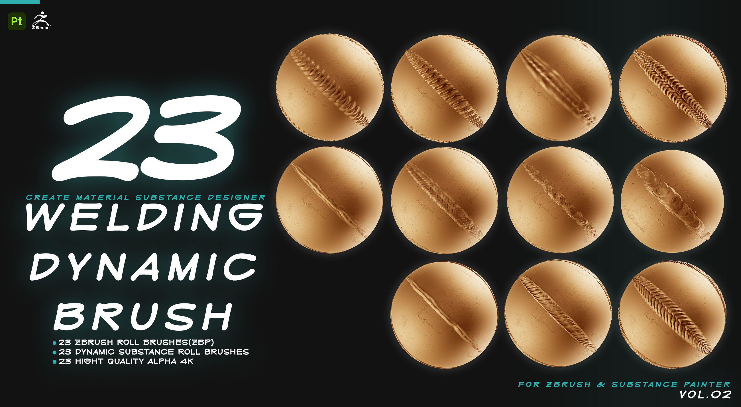 23 Welding Dynamic Brush In Zbrush And Substance Painter Vol 01 Texture_2