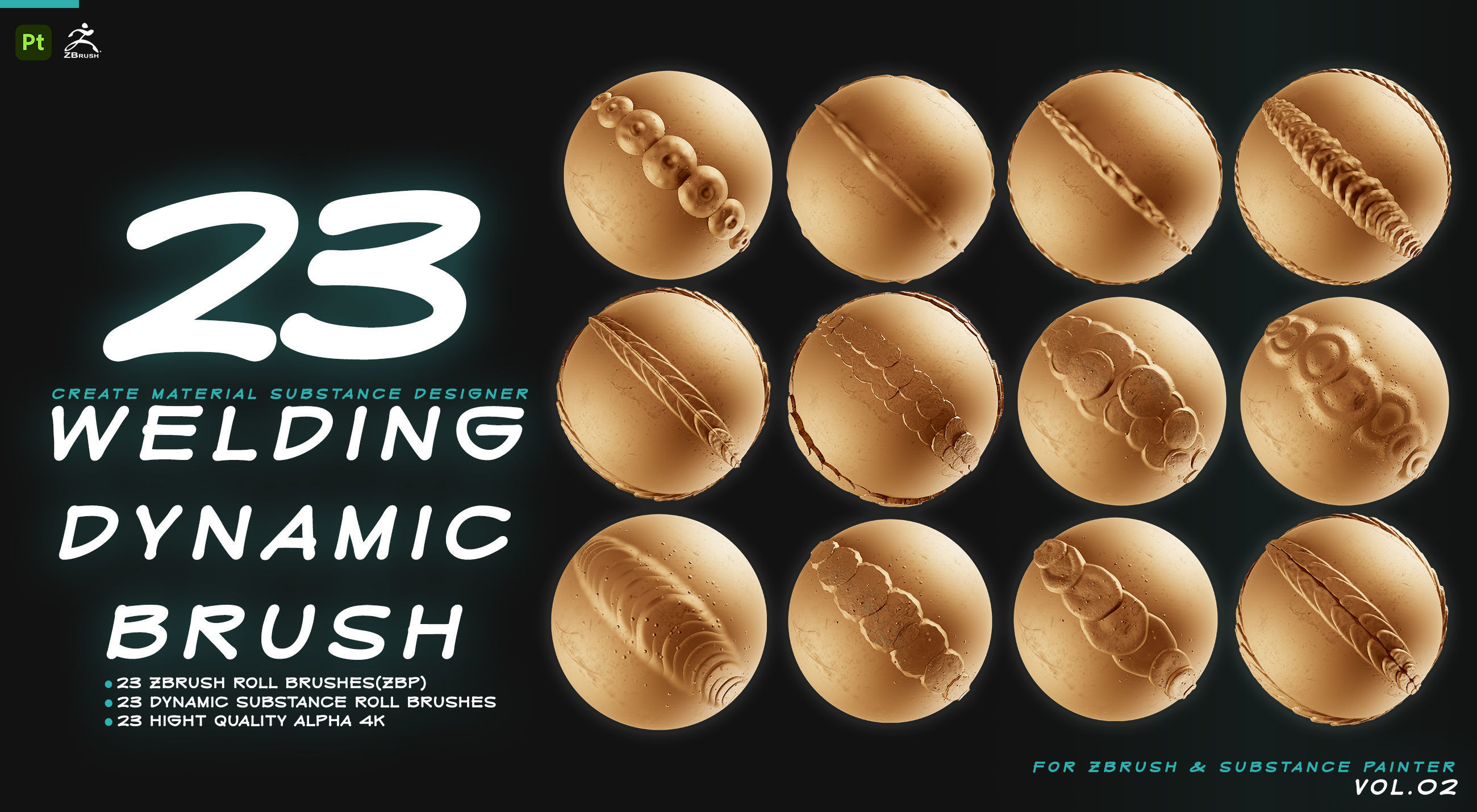 23 Welding Dynamic Brush In Zbrush And Substance Painter Vol 01 Texture_1