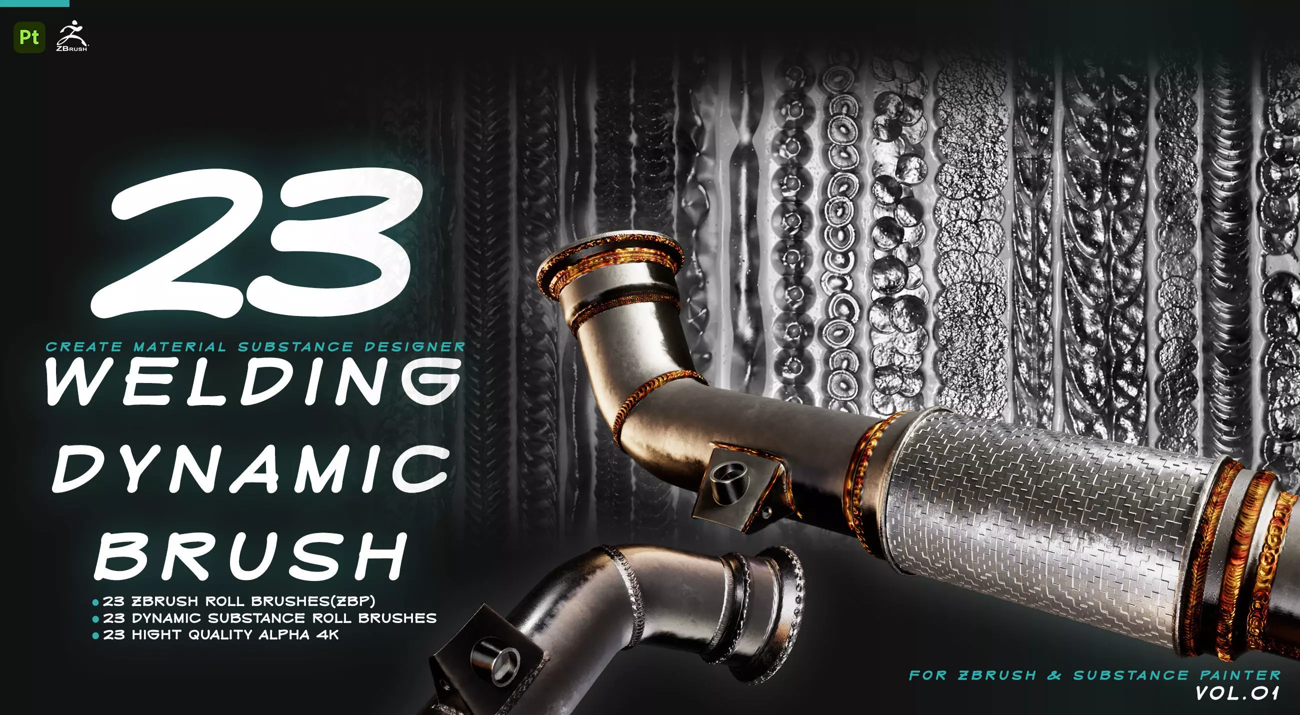 23 Welding Dynamic Brush In Zbrush And Substance Painter Vol 01 Texture_0