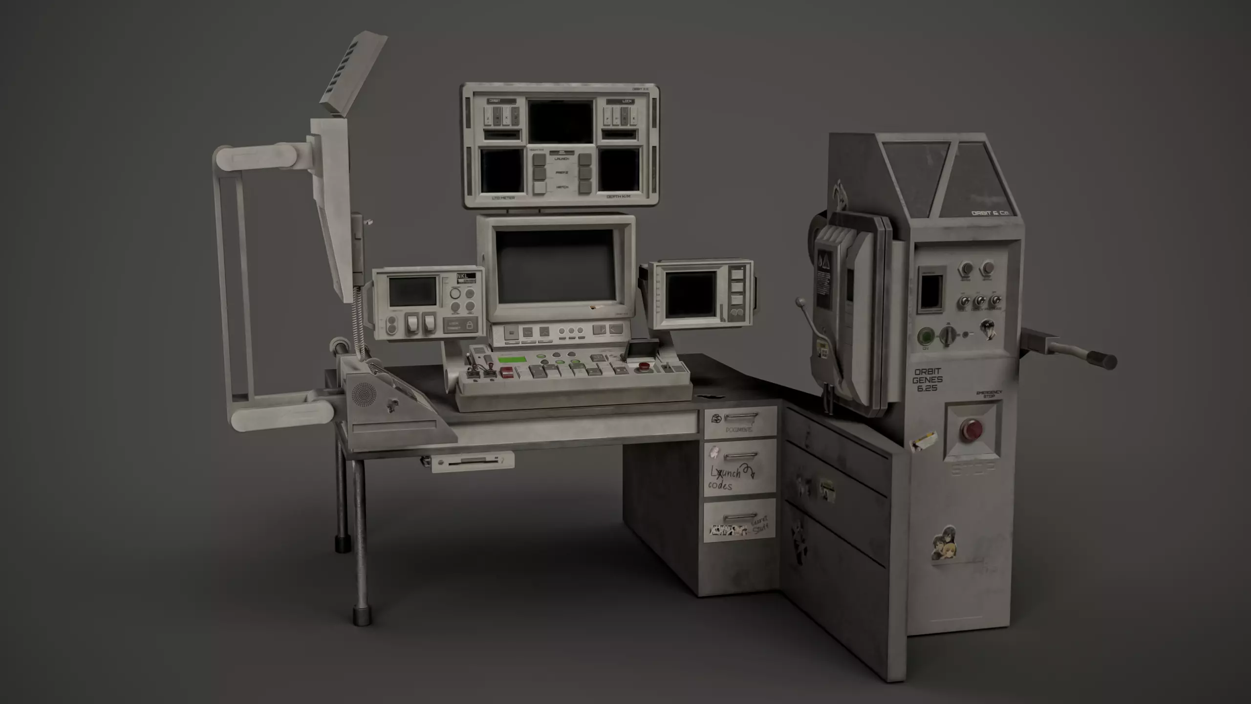 CRT Computer Setup Low-poly 3D model