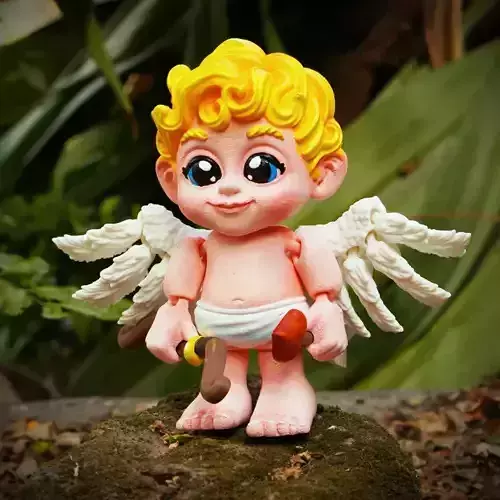 PRINT IN PLACE CUTE FLEXI CUPID 3D print model