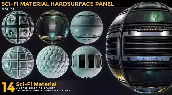 14 SCIFI MATERIAL HARDSURFACE VOL 01 Texture
