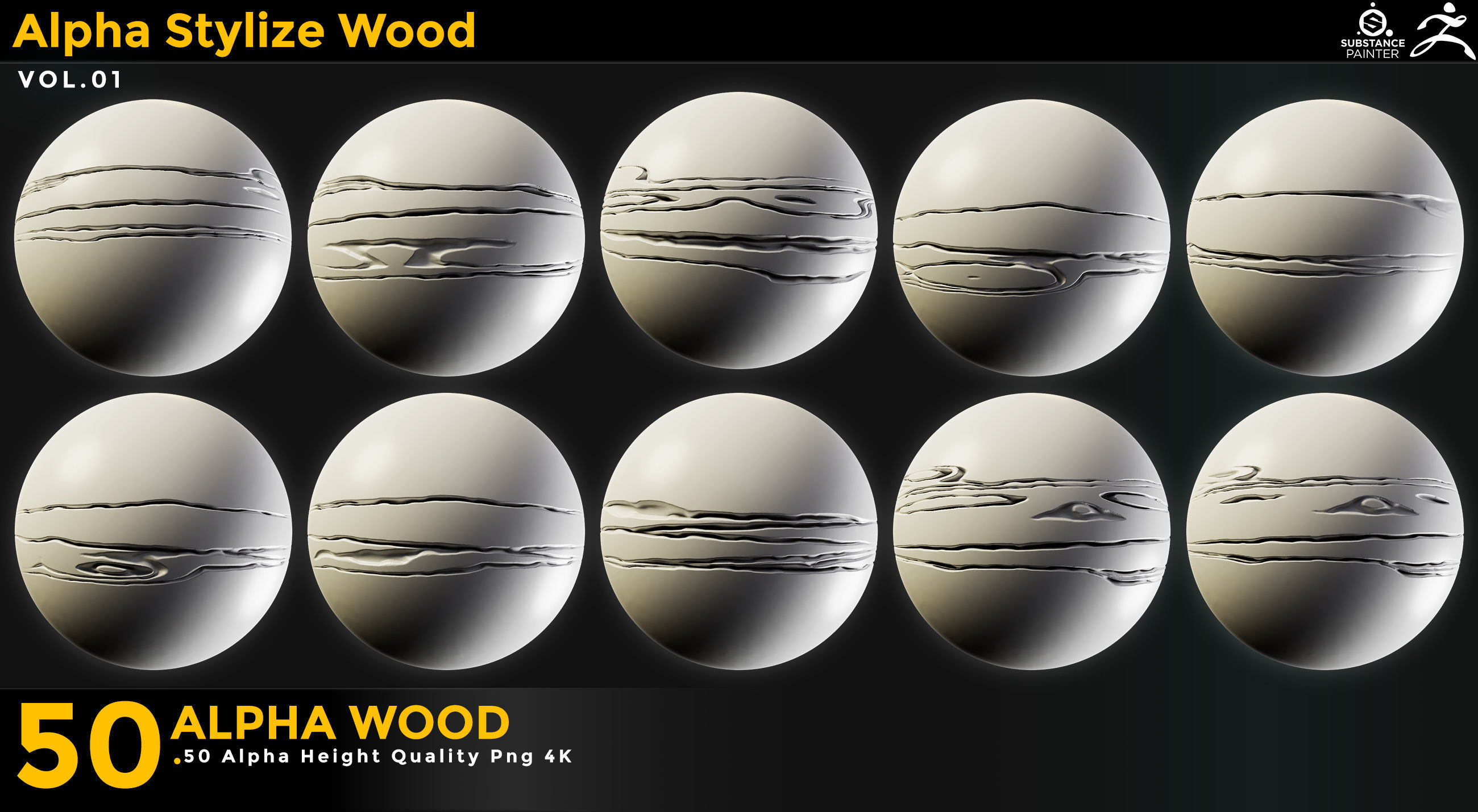 50 Stylized Wood Alpha Vol 01 Texture_3