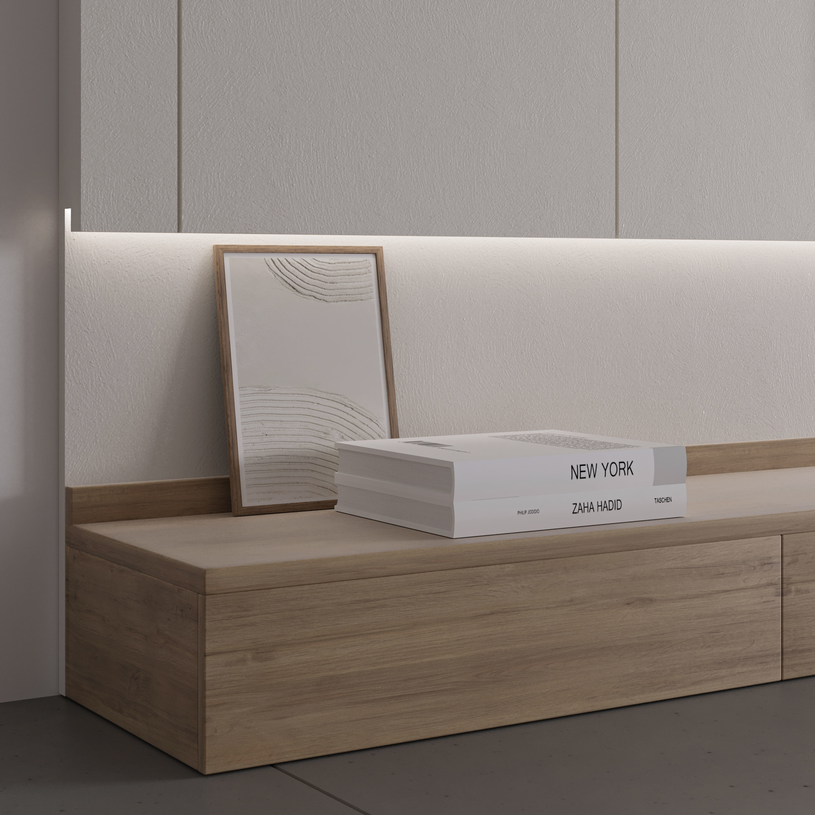 TV Wall Set 04 3D model_4