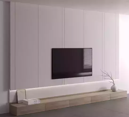 TV Wall Set 04 3D model