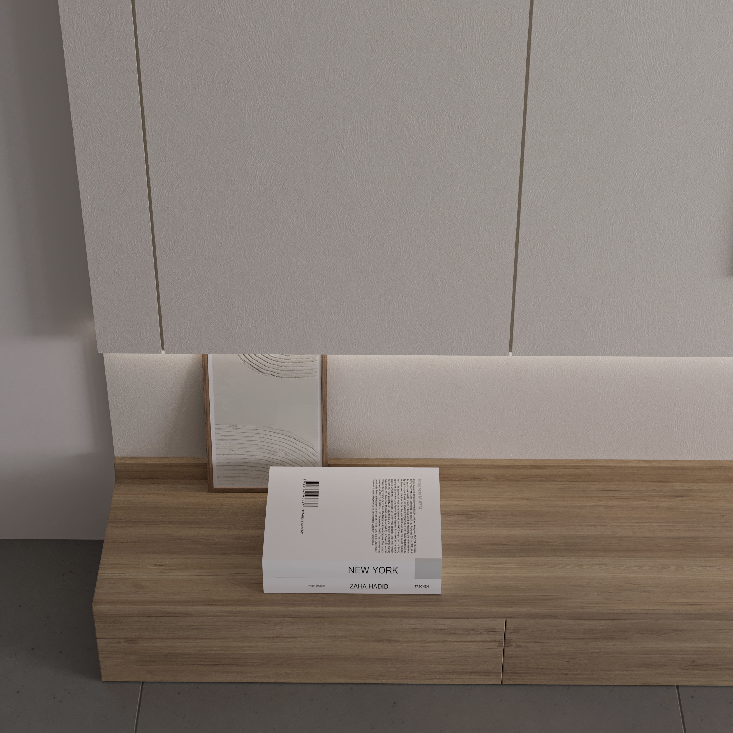 TV Wall Set 04 3D model_3