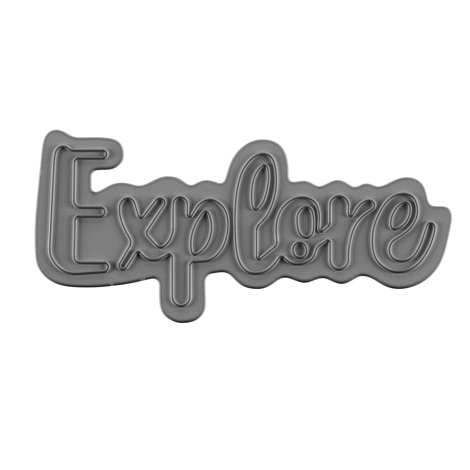 Explore Neon Sign 3D model_1