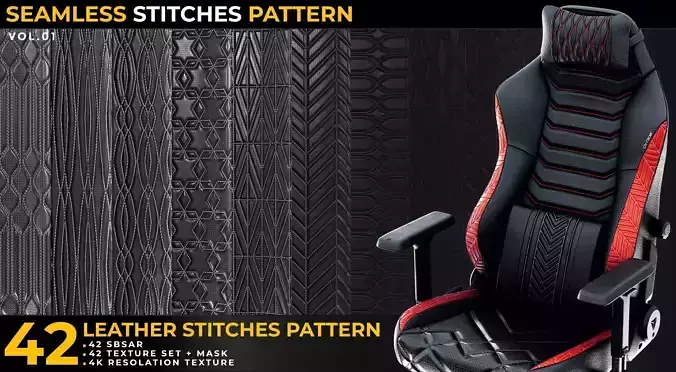 42 Leather Stitches Pattern Vol 01