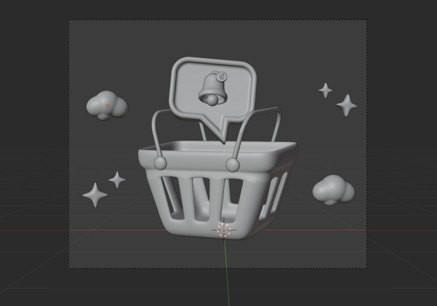 Online marketing 3d Illustration  Icon Pack 3D model_15