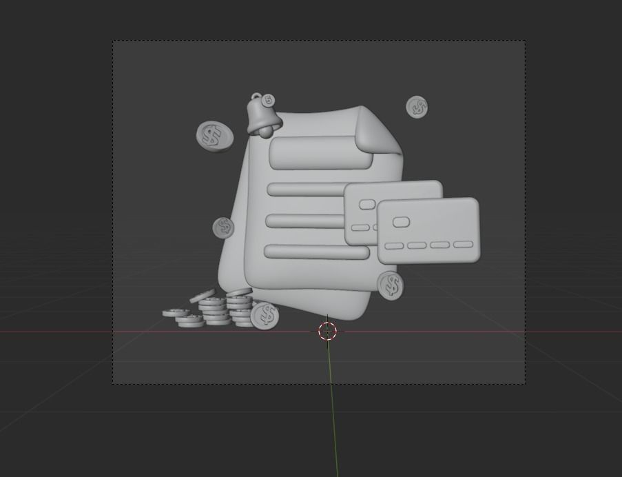 Online marketing 3d Illustration  Icon Pack 3D model_47