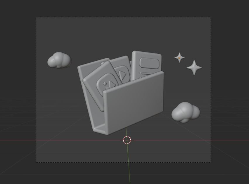 Online marketing 3d Illustration  Icon Pack 3D model_39