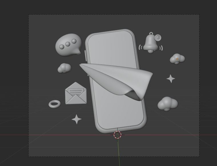 Online marketing 3d Illustration  Icon Pack 3D model_32