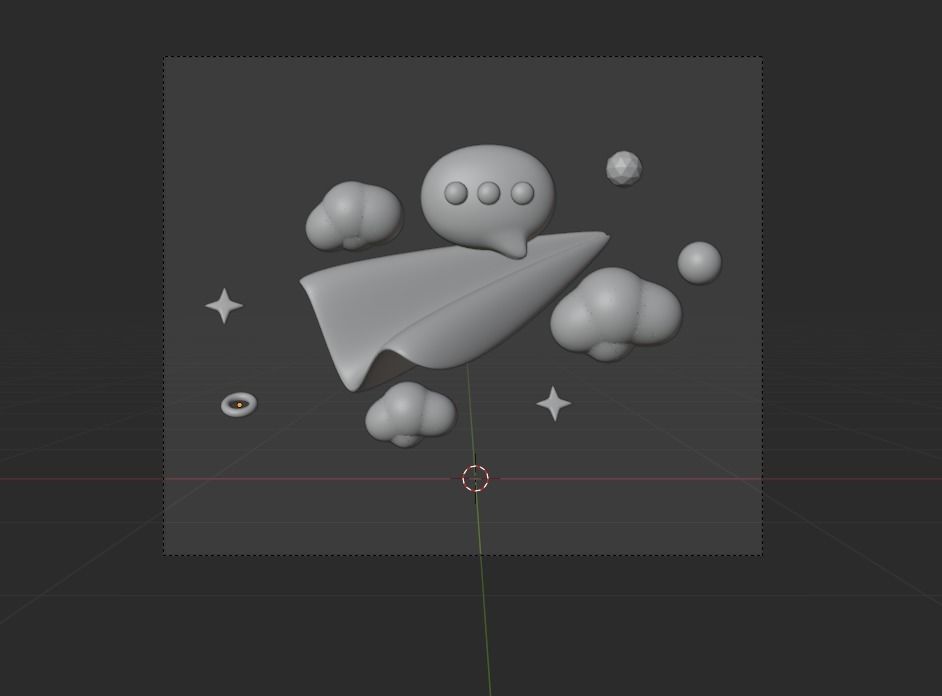 Online marketing 3d Illustration  Icon Pack 3D model_30