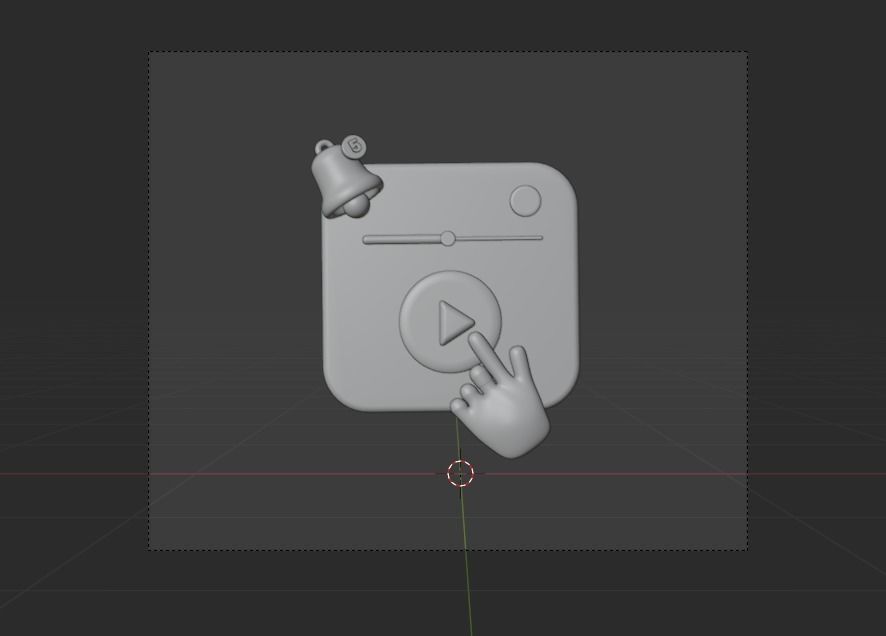 Online marketing 3d Illustration  Icon Pack 3D model_42