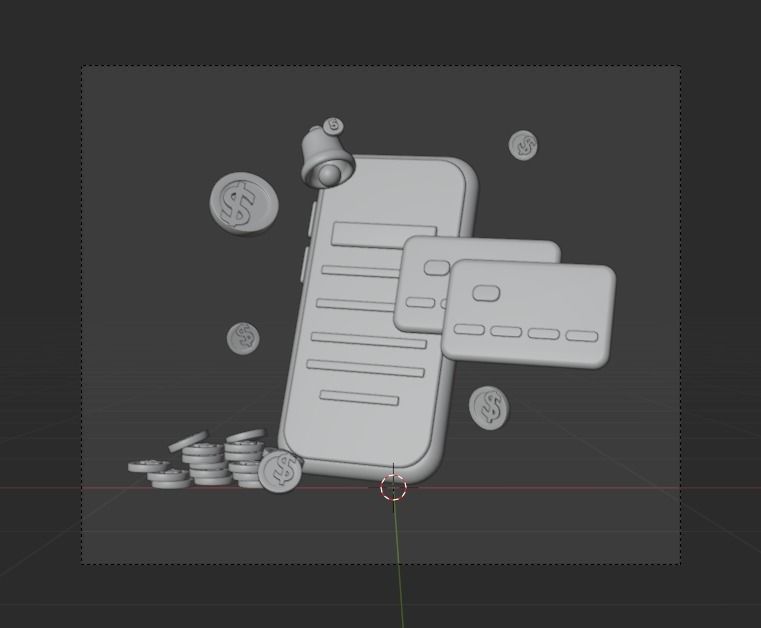 Online marketing 3d Illustration  Icon Pack 3D model_46