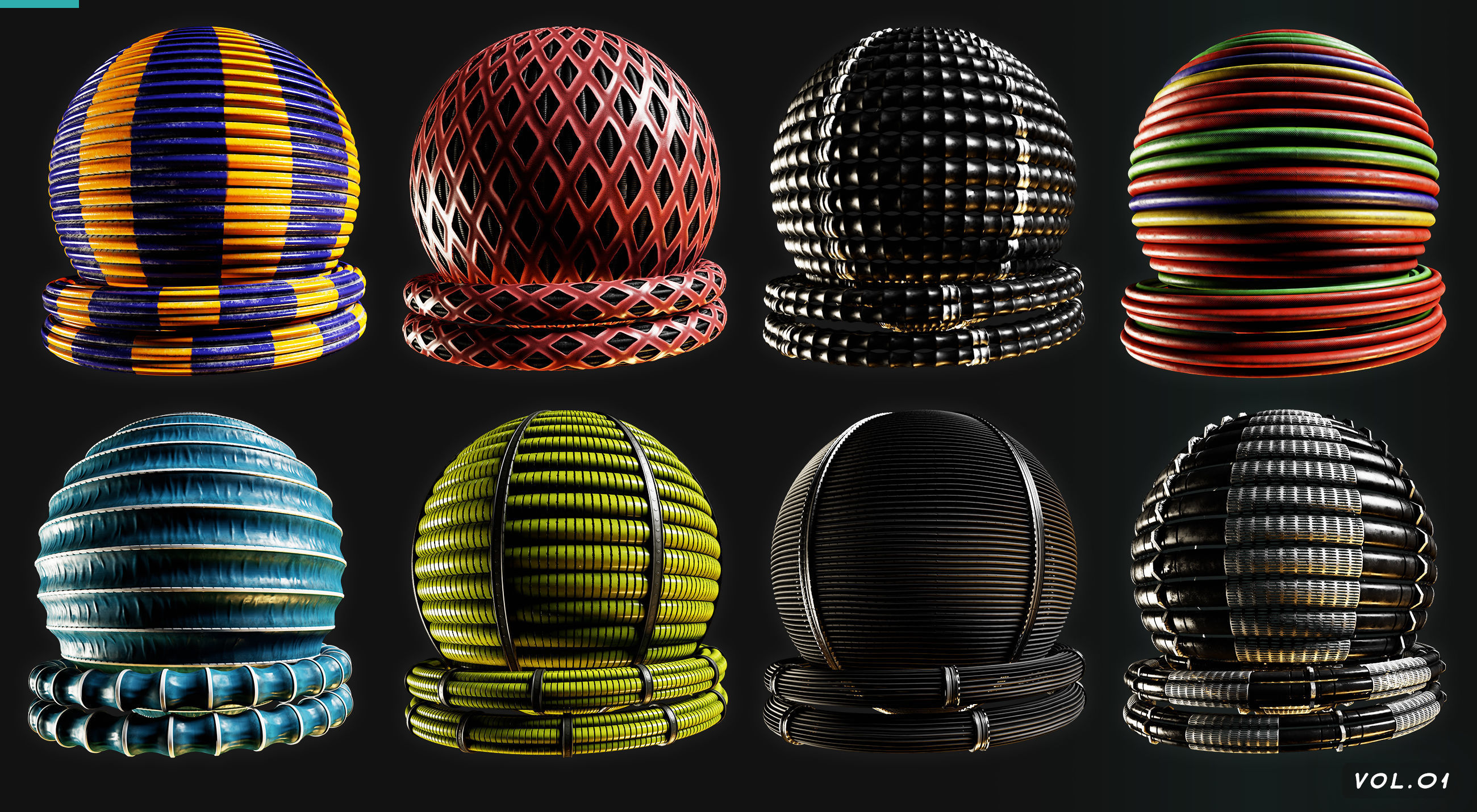 30 rope and cables material - sbsar-4k - seamles Texture_4