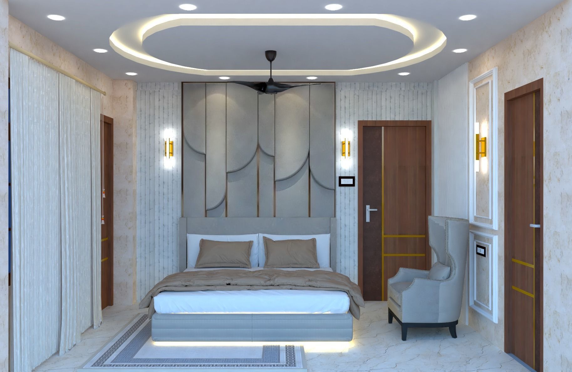 BEDROOM INTERIOR DESIGN 3D model_2