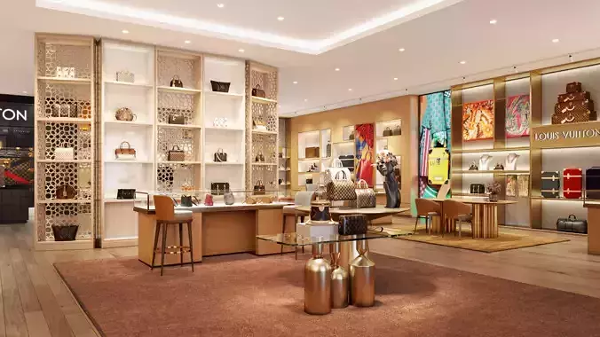 Louis Vuitton 3D Store 3D model 10
