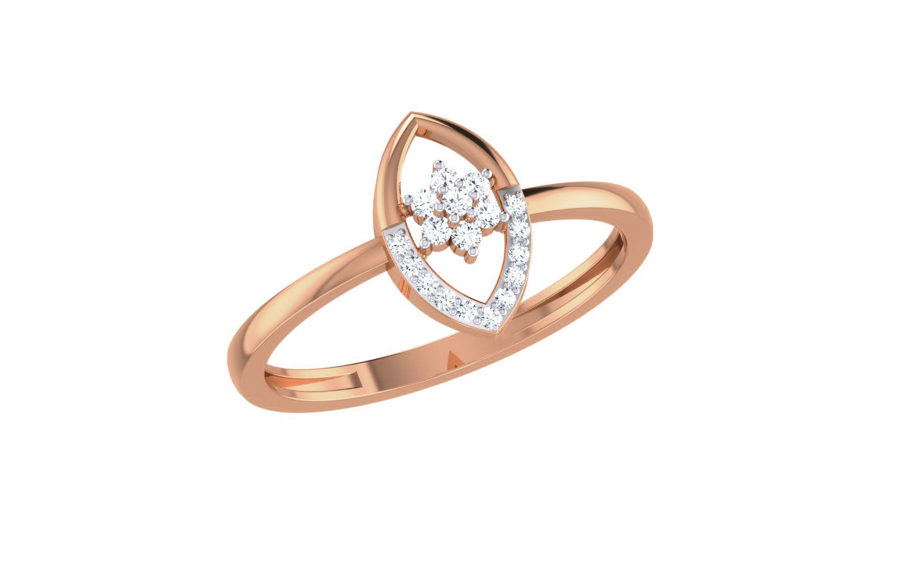 Ultra light wt Women Ring 3dm stl renders details 3D print model_1