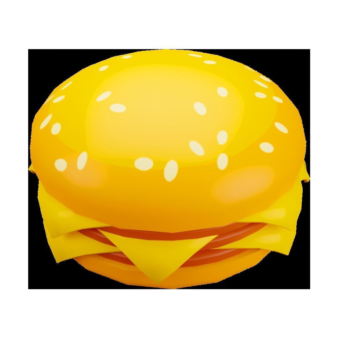 Some Foods Low Poly Low-poly 3D model_6