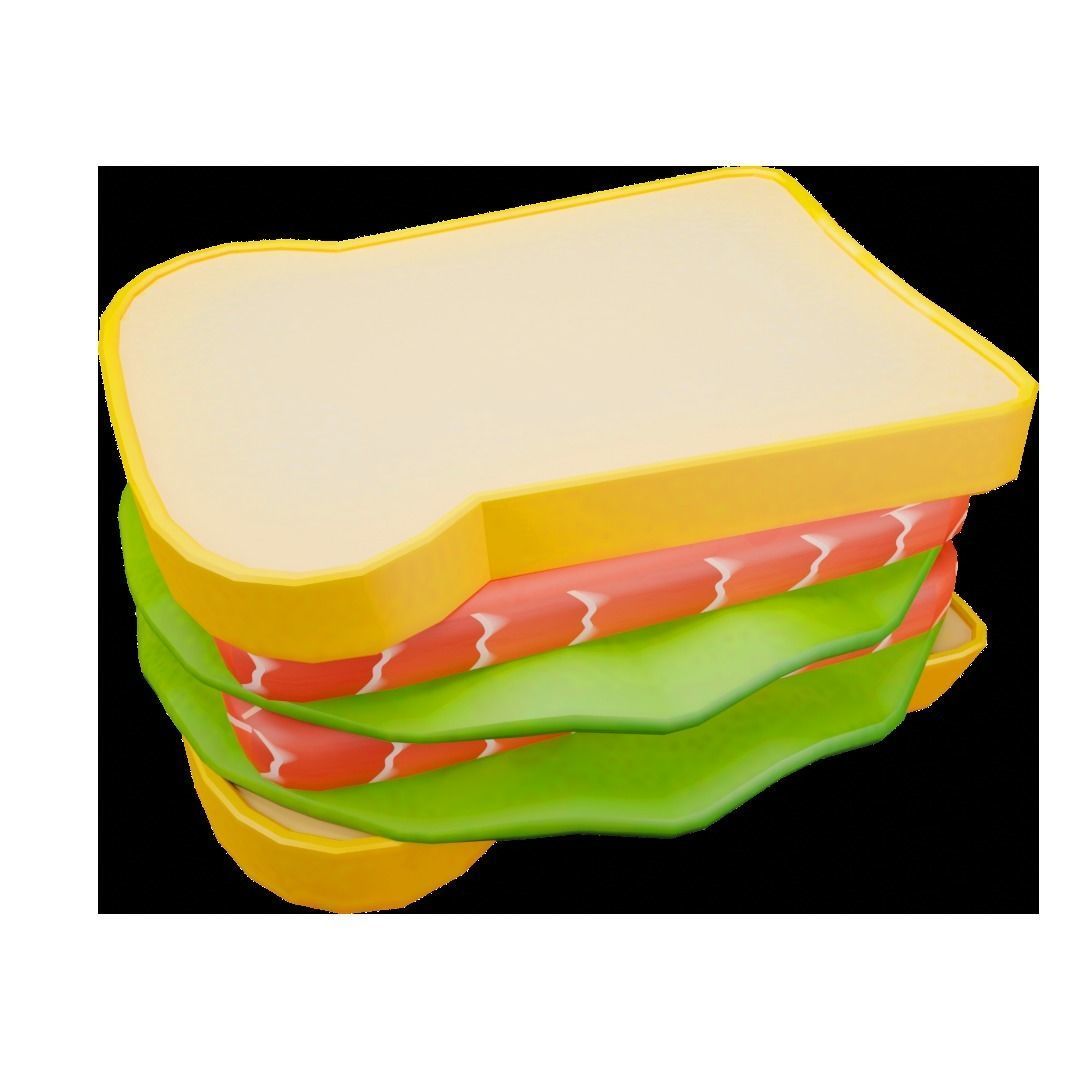 Some Foods Low Poly Low-poly 3D model_18