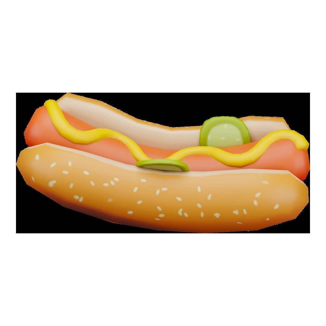 Some Foods Low Poly Low-poly 3D model_12