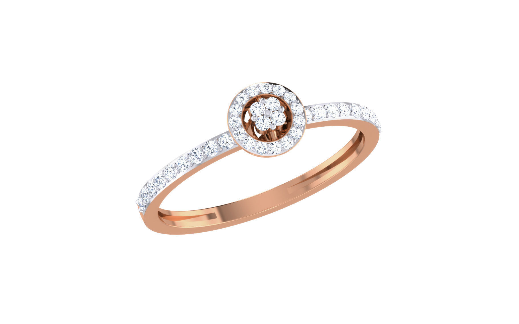 Ultra light wt Women Ring 3dm stl renders details 3D print model_1