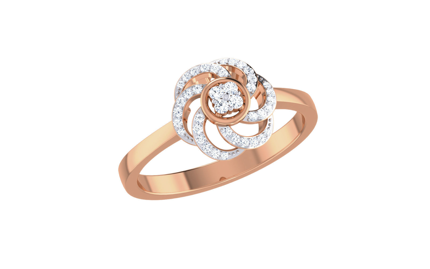 Ultra light wt Women Ring 3dm stl renders details 3D print model_1