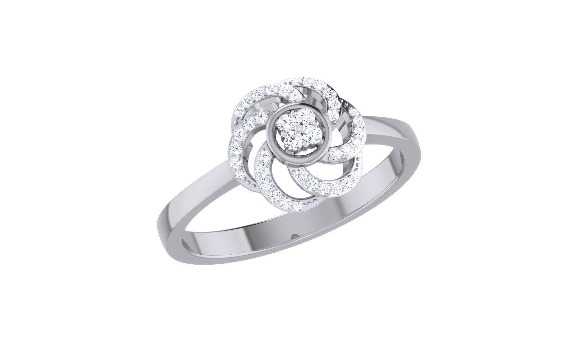 Ultra light wt Women Ring 3dm stl renders details 3D print model_2